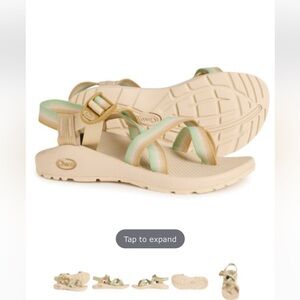 Chaco Women's Size 9 Z2 Classic Sport Sandals Chacos NWT Cream Green Beach